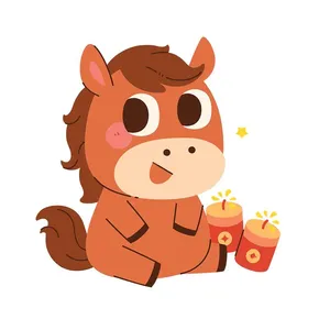 Linh Vật Chú Ngựa Tết 2026 - Hình Minh Họa Vector EPS