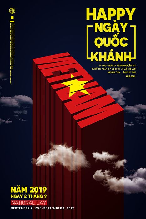 Poster chào mừng ngày quốc khánh 2-9 file PSD mẫu CR1357