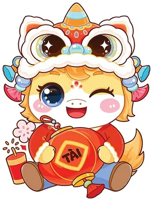 Linh Vật Ngựa Tết Nguyên Đán Dễ Thương - Minh Họa Vector EPS