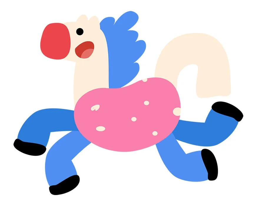 Linh Vật Ngựa Tết Bính Ngọ 2026 - Hình Minh Họa Vector Ngộ Nghĩnh