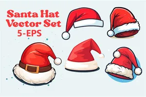Hình ảnh chiếc mũ ông già noel file vector mẫu CR1811