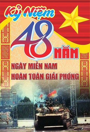 Poster chào mừng ngày giải phóng miền nam file CDR mẫu CR1396
