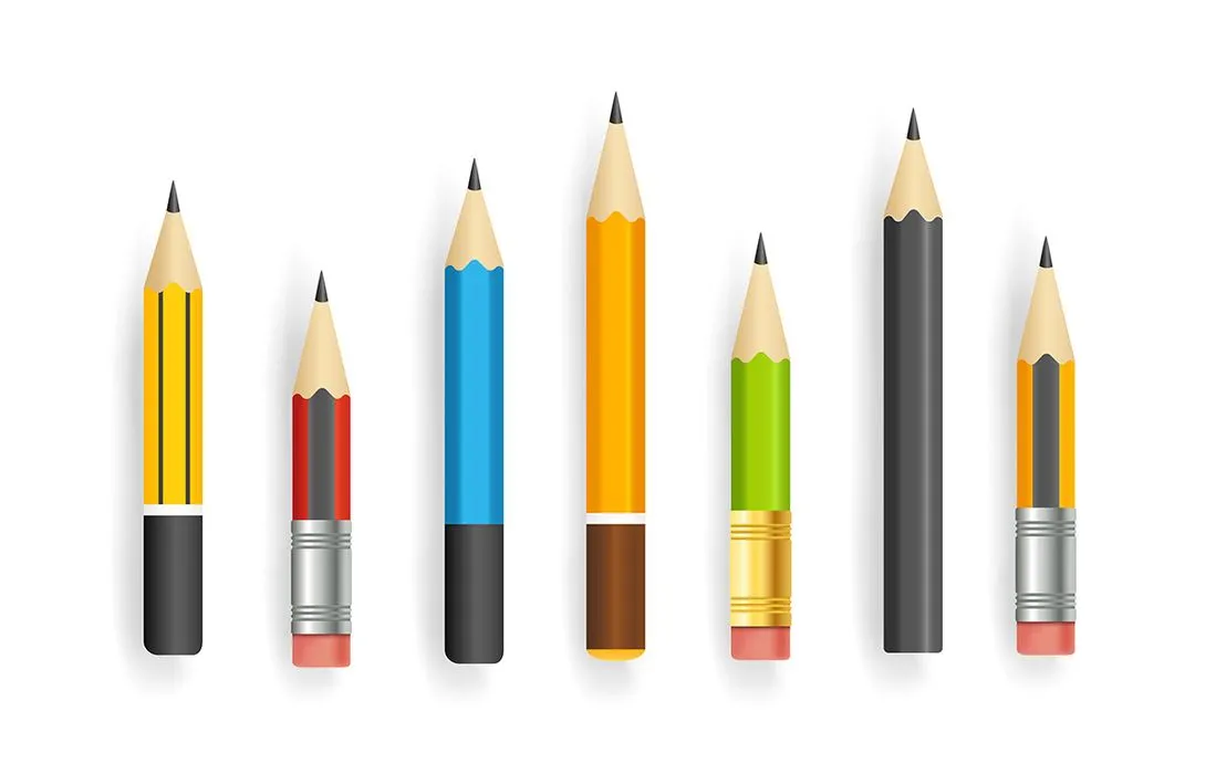 Bộ sưu tập cây bút chì file vector mẫu HH87