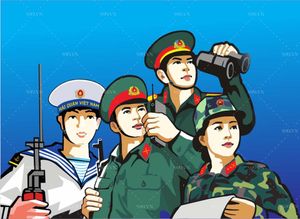 Hình ảnh quân đội nhân dân Việt Nam file CDR mẫu CR361