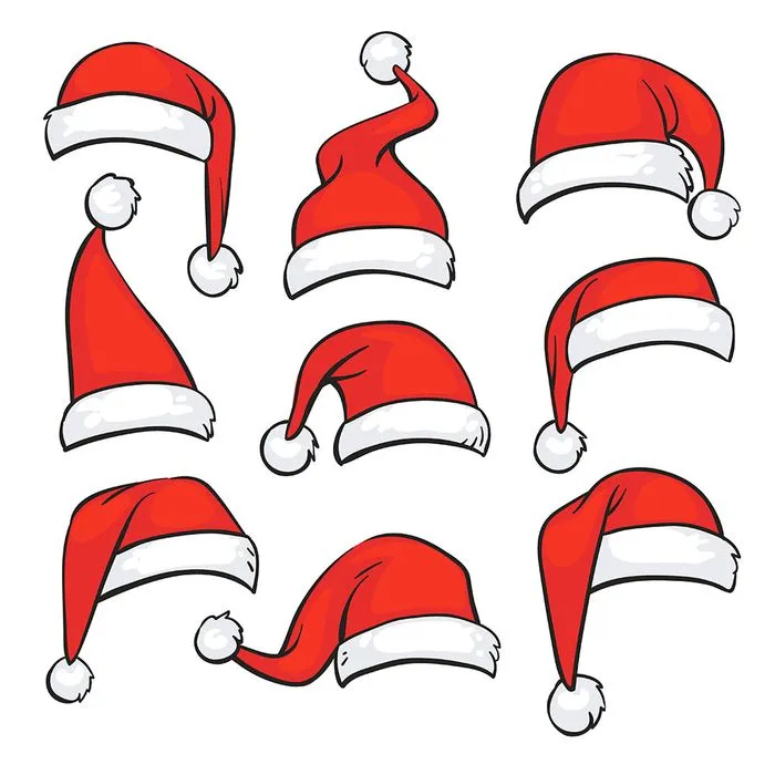 Hình ảnh chiếc mũ ông già noel file vector mẫu CR1815
