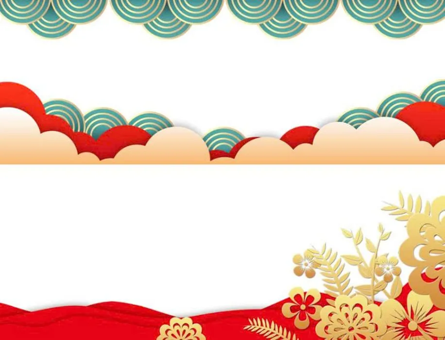  Họa Tiết Tết Cổ Truyền: Đám Mây, Hoa Mai & Sóng Đỏ