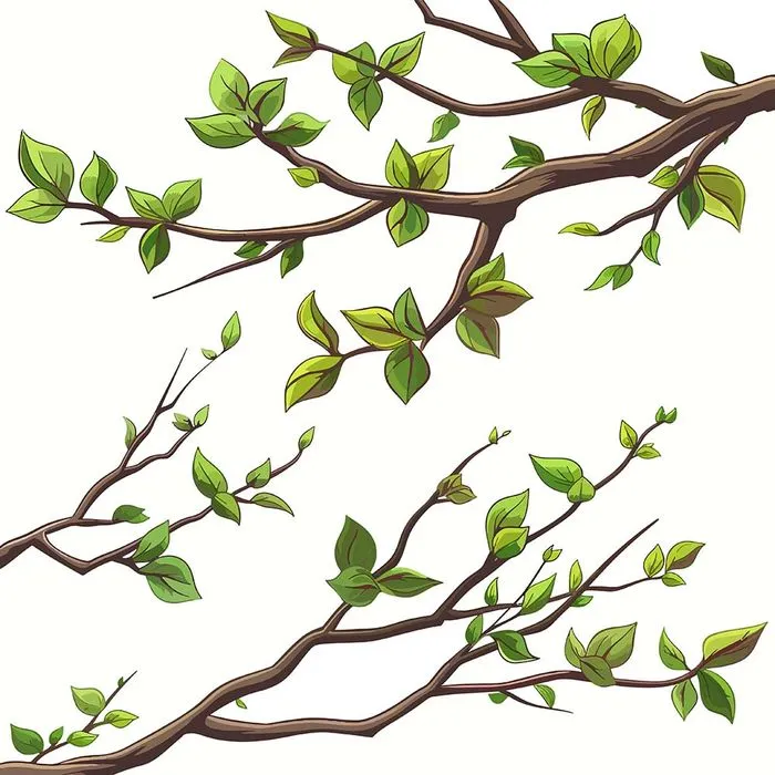 Cành Lá Xanh Tươi - Hình Minh Họa Vector EPS Độc Đáo