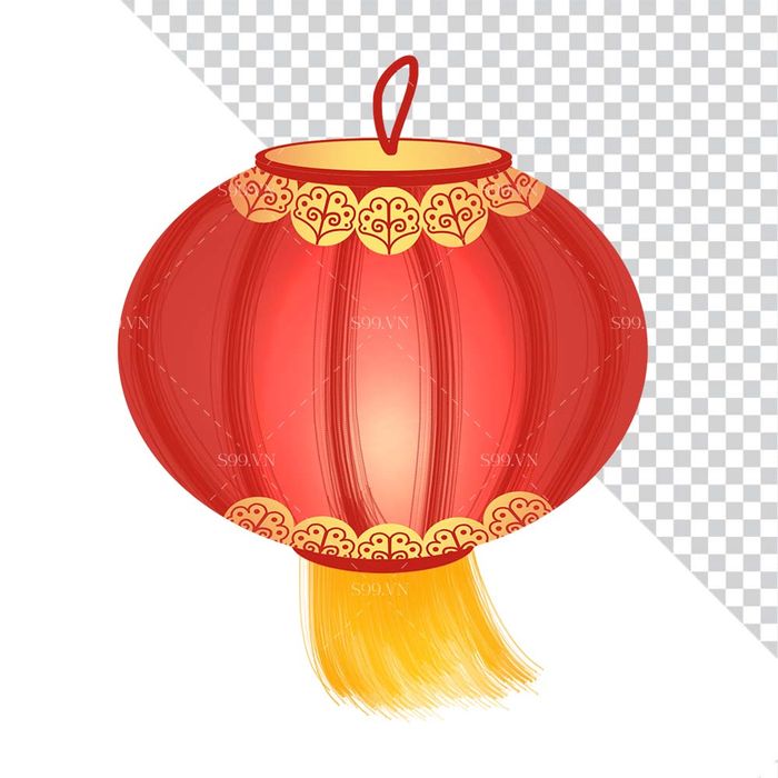 Hình ảnh dây đèn lồng trang trí ngày lễ tết file PNG mẫu CR578