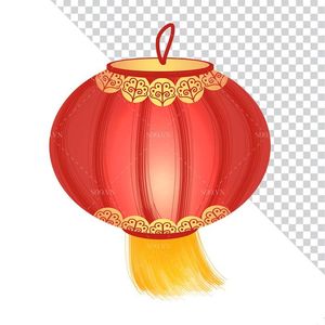 Hình ảnh dây đèn lồng trang trí ngày lễ tết file PNG mẫu CR578