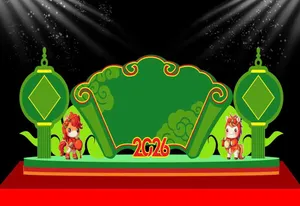 Backdrop Tết 2026 Ất Tỵ Độc Đáo – File CDR Vector Sắc Nét