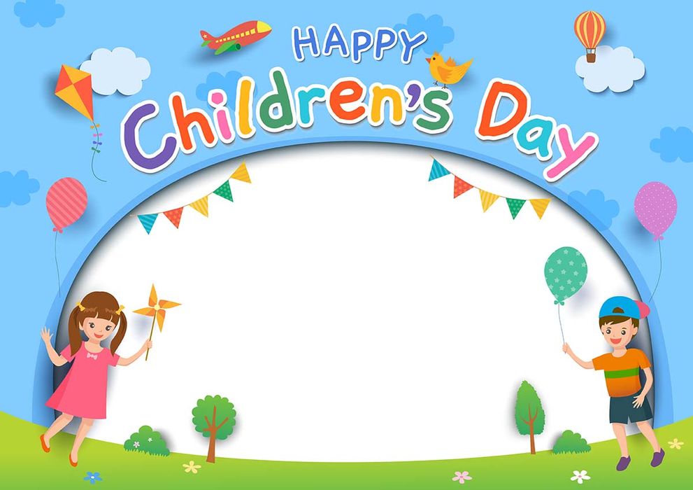 Background trẻ em vui chơi file vector mẫu CR1168