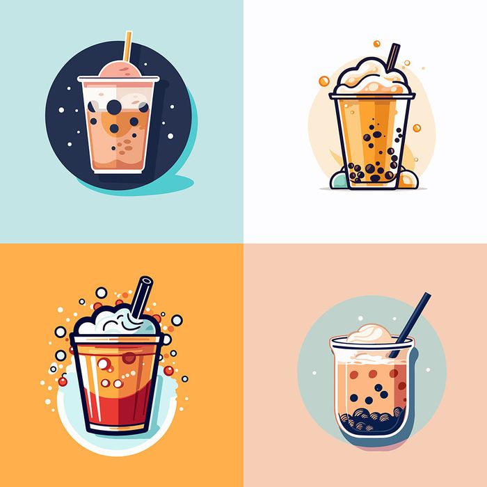 Hình ảnh cốc trà sữa file vector mẫu CR680