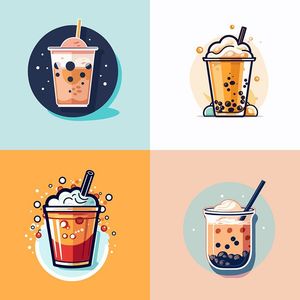 Hình ảnh cốc trà sữa file vector mẫu CR680