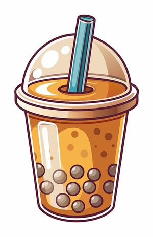 Hình ảnh cốc trà sữa trân châu đường đen file vector mẫu CR734