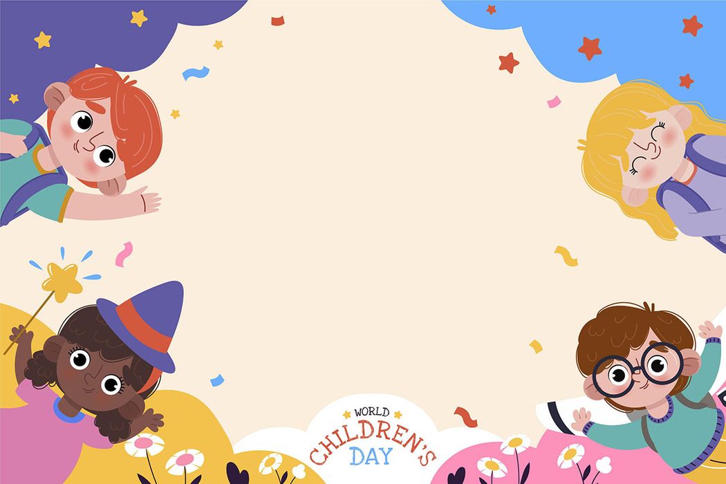 Background trẻ em vui chơi file vector mẫu CR1129