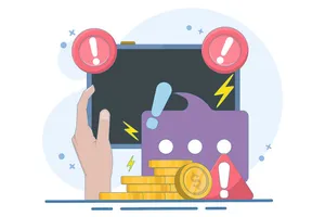 Hình ảnh cảnh báo lừa đảo file vector mẫu LD24