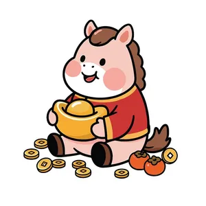 Linh Vật Ngựa Tết Bính Ngọ 2026 - Hình Minh Họa Vector Dễ Thương