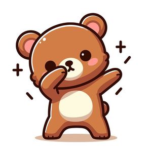 Hình ảnh chú gấu đáng yêu file vector mẫu CR148