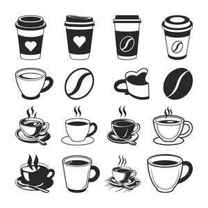 Hình minh họa cốc cafe file vector mẫu KS850