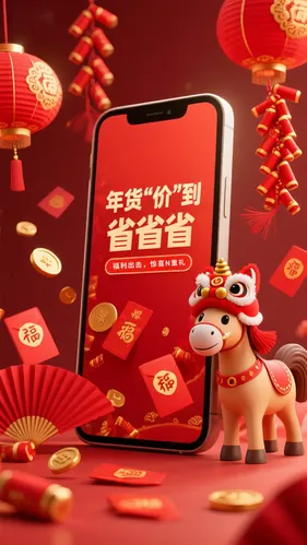 Tết Giáp Thìn Ngựa Con Hạnh Phúc Đón Xuân (PNG)