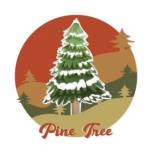 Hình ảnh cây thông noel file vector mẫu KS756