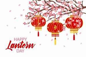 Hình ảnh đèn lồng trang trí dịp tết cổ truyền file vector mẫu CR416