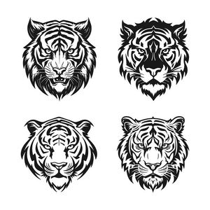 Hình ảnh khuôn mặt chú hổ file vector mẫu CR1476