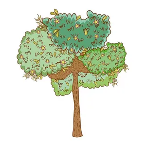 Hình ảnh cây xanh file vector mẫu KK34