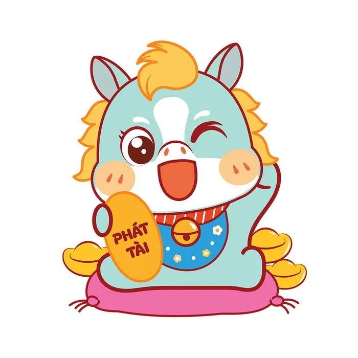 Linh Vật Ngựa Tết Vui Nhộn - Phong Cách Hoạt Hình Dễ Thương