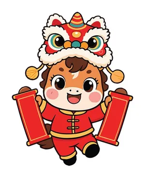 Linh Vật Ngựa Tết Bính Ngọ 2026 Minh Họa Vector Dễ Thương