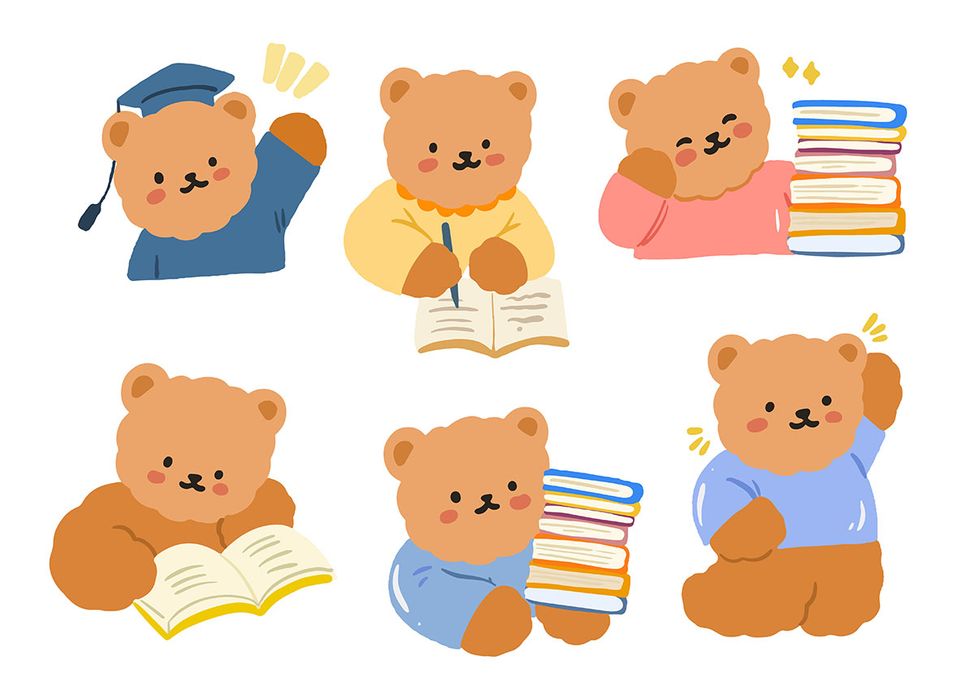 Hình ảnh chú gấu cute file vector mẫu CR143