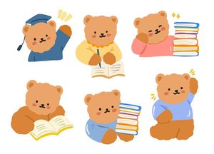 Hình ảnh chú gấu cute file vector mẫu CR143