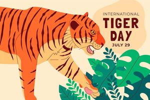 Banner chú hổ dũng mãnh file vector mẫu CR1539