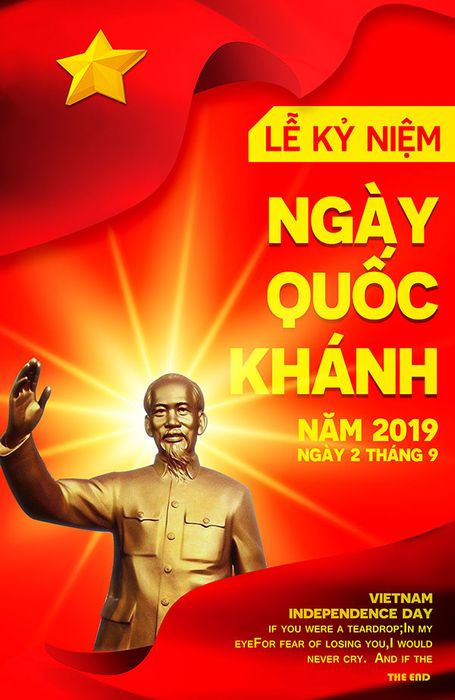 Poster chào mừng ngày quốc khánh 2/9 file PSD mẫu CR1319