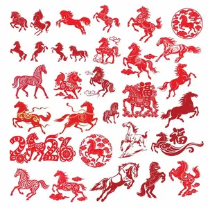 Bộ sưu tập Ngựa Tết Âm Lịch - Hình minh họa Vector EPS chất lượng cao