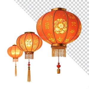 Hình ảnh đèn lồng trang trí dịp tết file PNG mẫu CR535