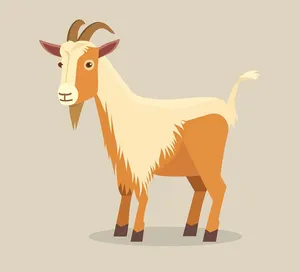Hình ảnh chú dê file vector mẫu KS481