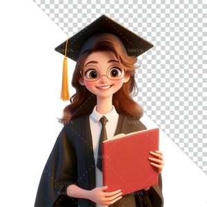 Hình ảnh cậu học sinh tốt nghiệp 3D file PNG mẫu CR816