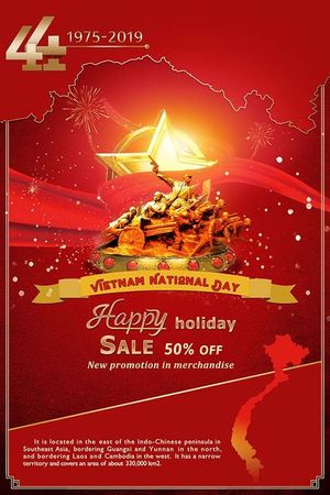 Poster chào mừng ngày quốc khánh 2/9 file PSD mẫu CR1320