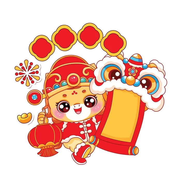 Linh Vật Ngựa Tết Nguyên Đán Dễ Thương - Minh Họa Vector EPS