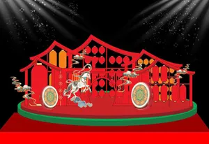 Backdrop Tết Cổ Truyền - Thiết Kế Vector Độc Đáo Dành Cho Sự Kiện