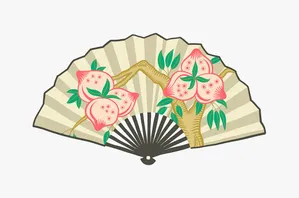 Hình ảnh cái quạt giấy file vector mẫu OC65