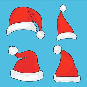 Hình ảnh mũ ông già noel màu đỏ file vector mẫu CR1749