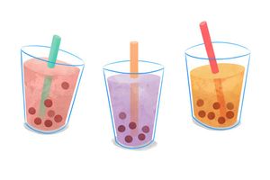 Hình ảnh trà sữa chân trâu file vector mẫu CR684