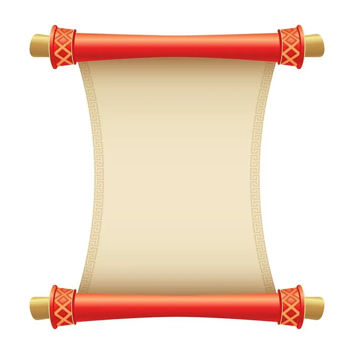 Cuộn Giấy Cuốn Thư Tết Truyền Thống, EPS Vector Minh Họa
