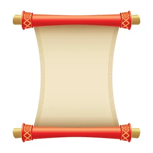 Cuộn Giấy Cuốn Thư Tết Truyền Thống, EPS Vector Minh Họa
