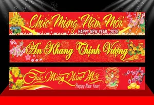 Banner Tết 2026 Đỏ May Mắn - File CDR Vector Thiết Kế Sẵn Đẹp