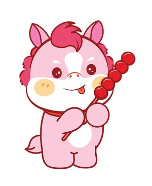 Linh Vật Ngựa Tết Dễ Thương - Minh Họa Vector EPS Độc Đáo