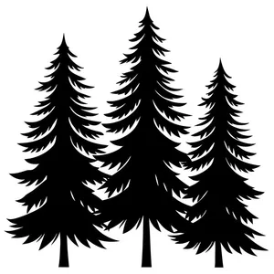 Hình ảnh cây thông file vector mẫu KS740