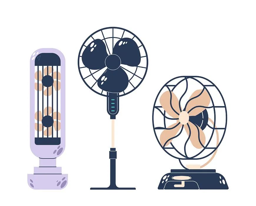 Bộ sưu tập quạt điện file vector mẫu OC79v